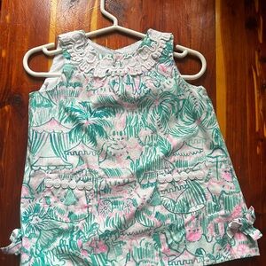 Lilly Pulitzer Toddler Pink and Green Kids Casual Dress
